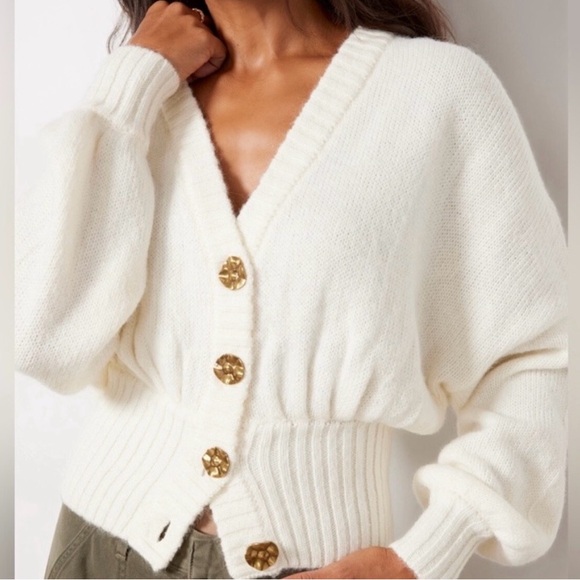 FARM Rio Cream Button-Up Cardigan - Picture 2 of 4